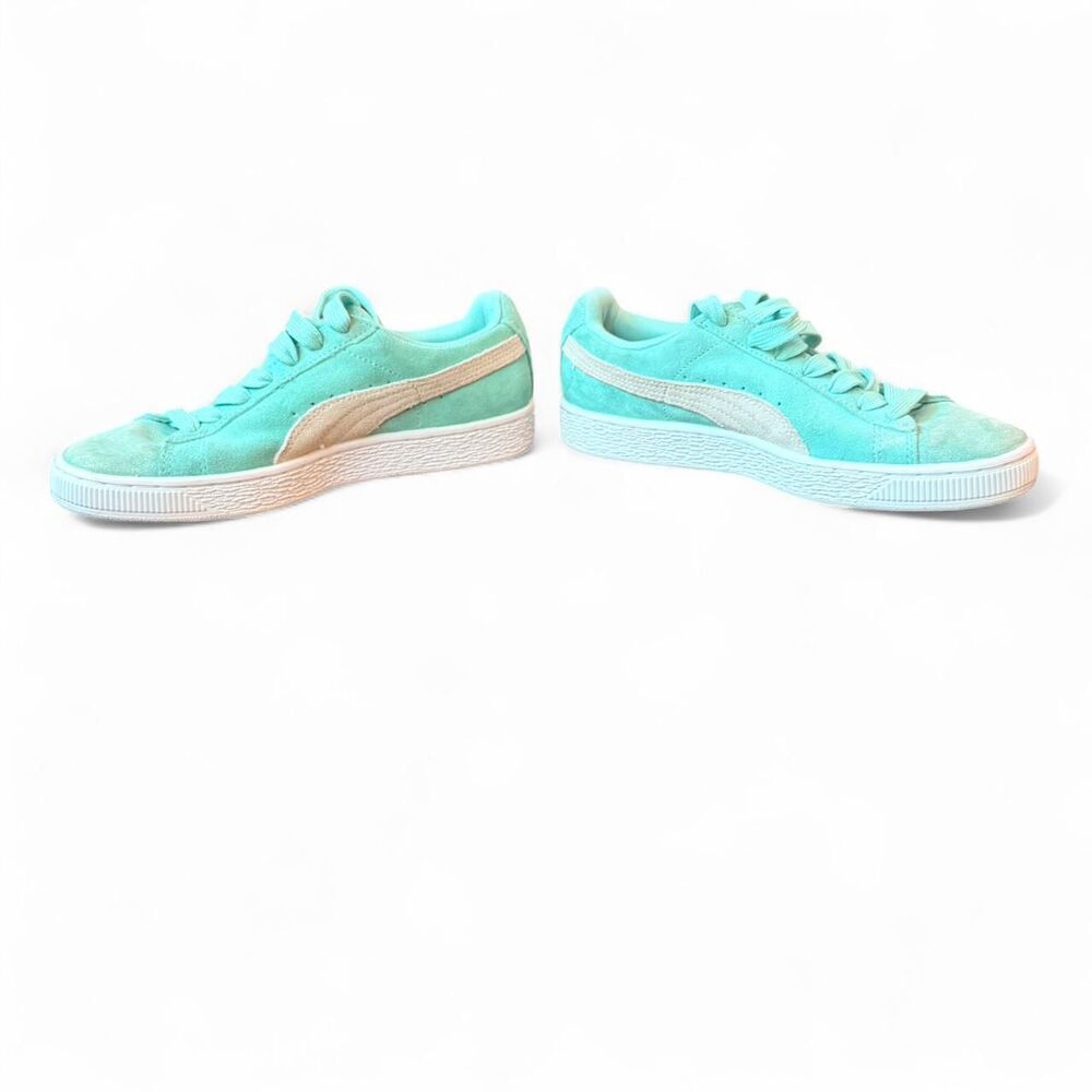 Puma Suede Classic Mint Green Low Top Sneakers Women’s Size 6.5 Casual Shoes - Picture 5 of 8